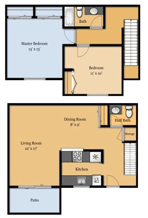 TrailView Apartment Homes in Concord, California Shasta Floor Plan
