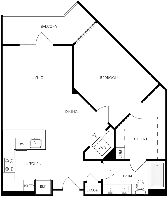 Trovita Rio Apartments in Tempe, Arizona 1x1 Floor Plan
