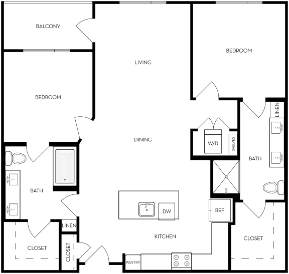 Trovita Rio Apartments in Tempe, Arizona 2x2 Floor Plan