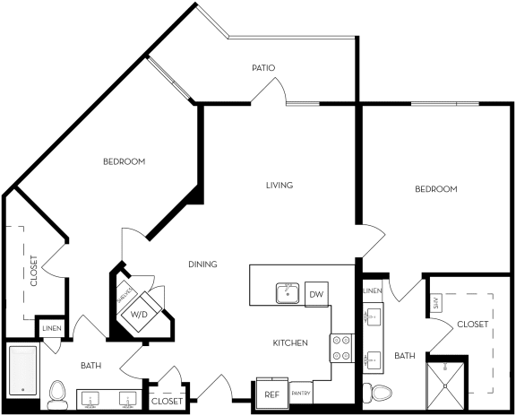 Trovita Rio Apartments in Tempe, Arizona 2x2 Floor Plan