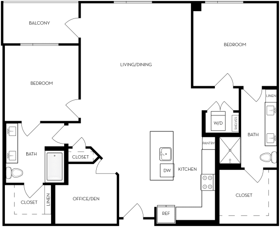 Trovita Rio Apartments in Tempe, Arizona 2x2 Floor Plan