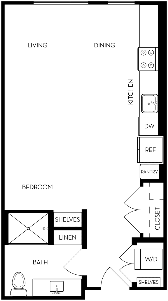Trovita Rio Apartments in Tempe, Arizona Studio Floor Plan