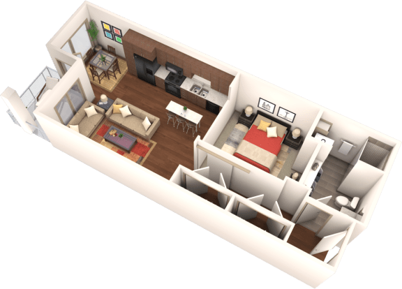Veranda Highpointe Apartments Capital 3D Floor Plan