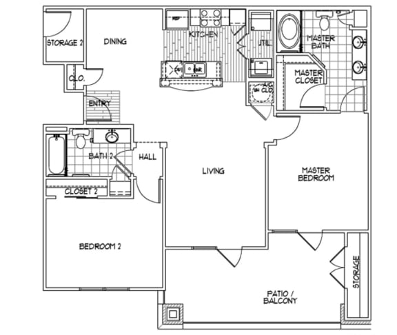 Villas at Sundance B2 Floor Plan