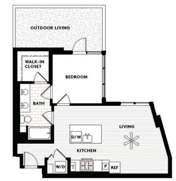 Vinz on Fairfax Apartments in Los Angeles, California A1.1 Floor Plan
