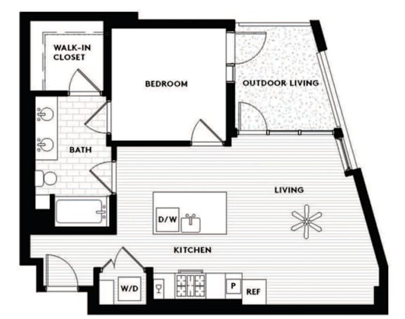 Vinz on Fairfax Apartments in Los Angeles, California A1 Floor Plan