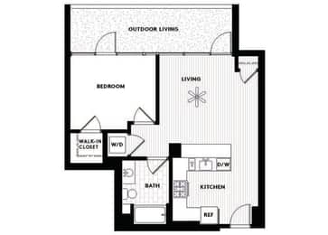 Vinz on Fairfax Apartments in Los Angeles, California A2 Floor Plan