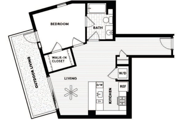 Vinz on Fairfax Apartments in Los Angeles, California A3 Floor Plan