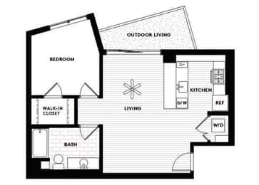 Vinz on Fairfax Apartments in Los Angeles, California A7 Floor Plan