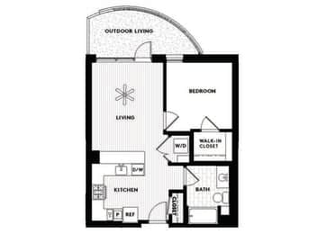 Vinz on Fairfax Apartments in Los Angeles, California A8 Floor Plan