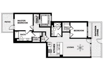 Vinz on Fairfax Apartments in Los Angeles, California C13 Floor Plan