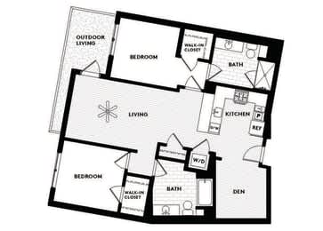 Vinz on Fairfax Apartments in Los Angeles, California C2 Floor Plan
