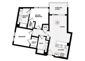 Vinz on Fairfax Apartments in Los Angeles, California C4 Floor Plan