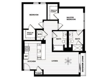 Vinz on Fairfax Apartments in Los Angeles, California C7 Floor Plan