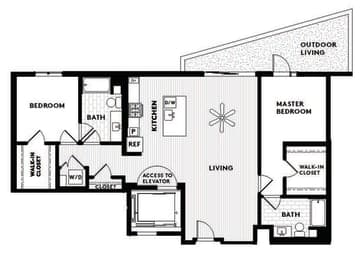 Vinz on Fairfax Apartments in Los Angeles, California C9 Floor Plan