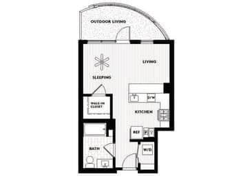 Vinz on Fairfax Apartments in Los Angeles, California E2 Floor Plan