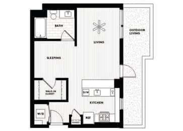 Vinz on Fairfax Apartments in Los Angeles, California E4 Floor Plan