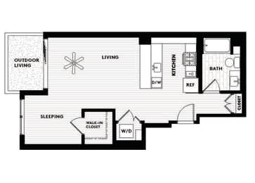 Vinz on Fairfax Apartments in Los Angeles, California E7 Floor Plan