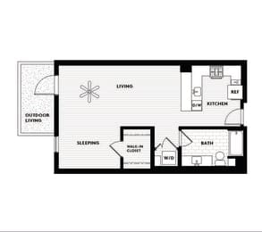 Vinz on Fairfax Apartments in Los Angeles, California F1 Floor Plan