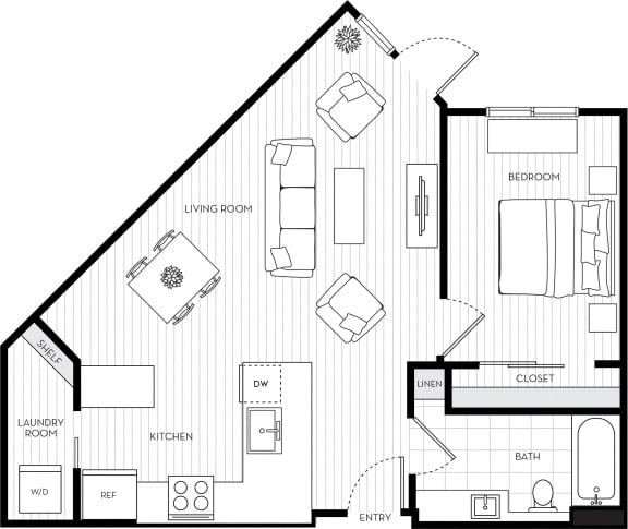 VodaApartments_Kirkland_WA_1 Bedroom_1 Bathroom