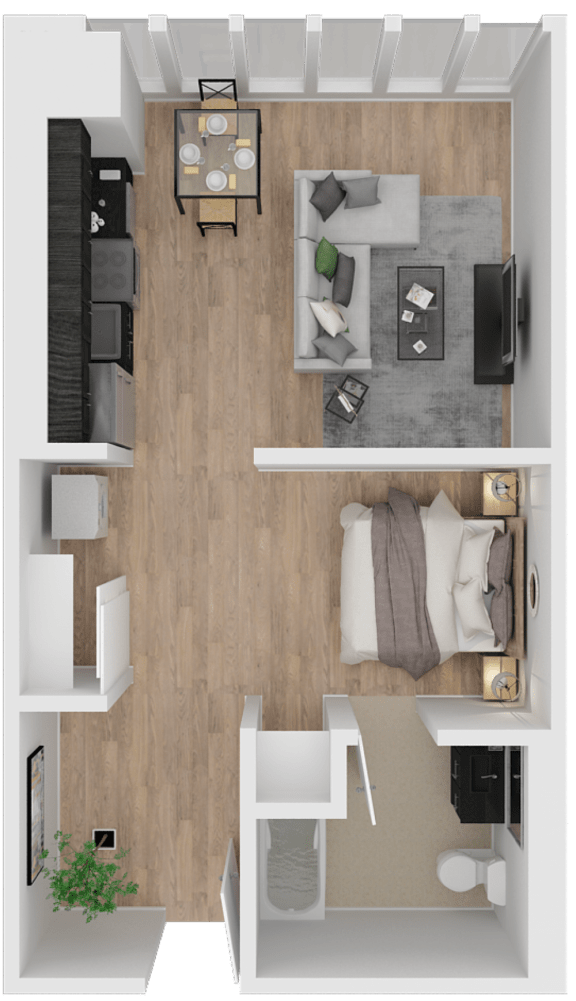 Yard Apartments Studio G Floor Plan