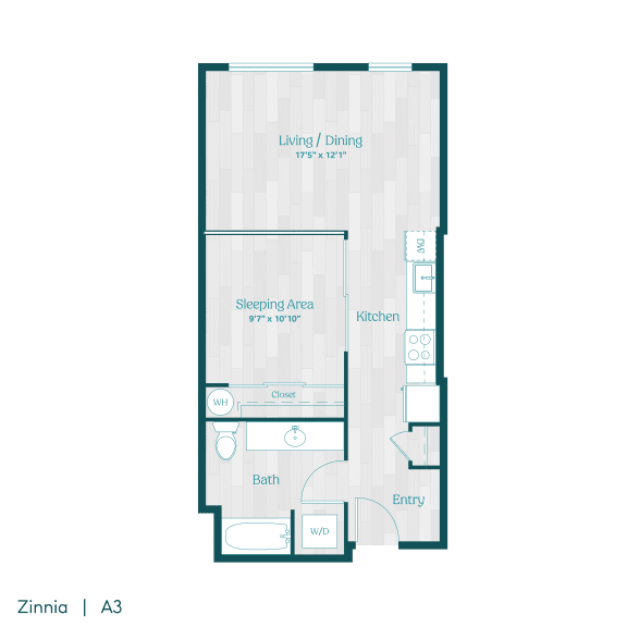 Zinnia Apartments 2D Floor Plan - A3