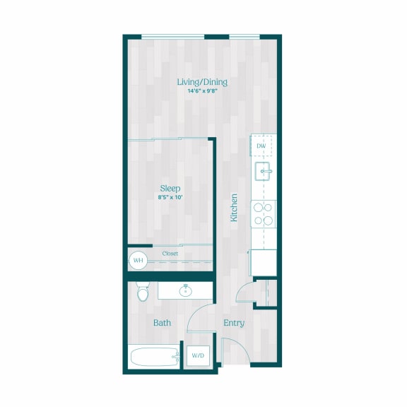 Zinnia Apartments in Shoreline, Washington A1 Floor Plan