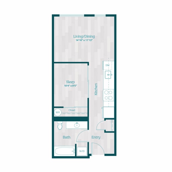 Zinnia Apartments in Shoreline, Washington A2 Floor Plan