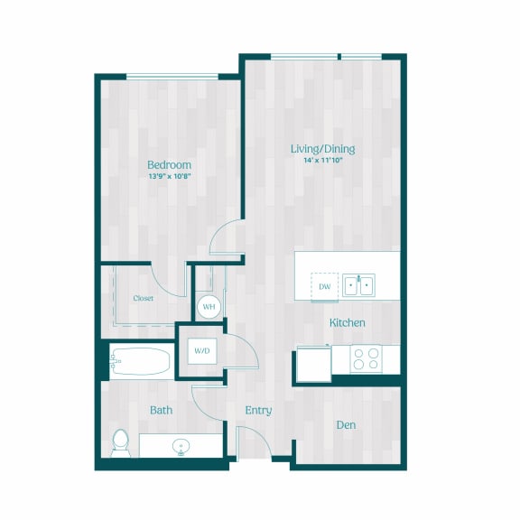 Zinnia Apartments in Shoreline, Washington B2 Floor Plan