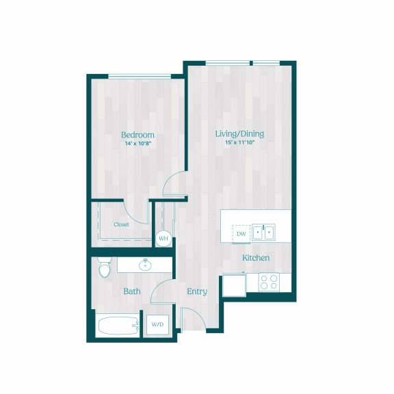 Zinnia Apartments in Shoreline, Washington B4 Floor Plan