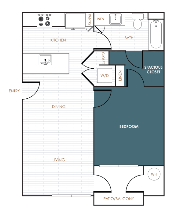 a floor plan of a small apartment with a bedroom and a living room