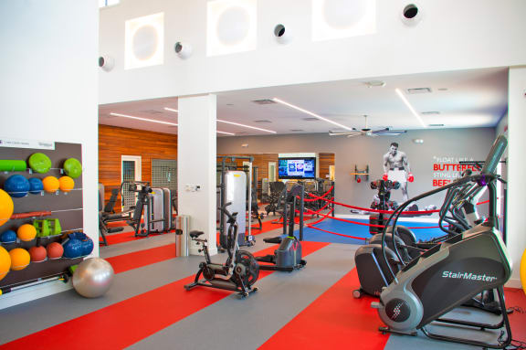The fitness machines inside The Harbor&#x27;s Activity Center.