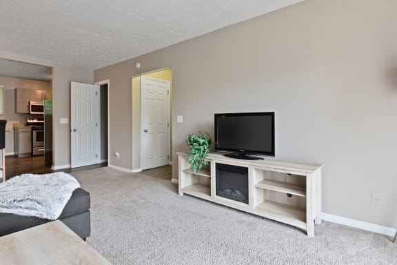 Living room with a couch and a tv