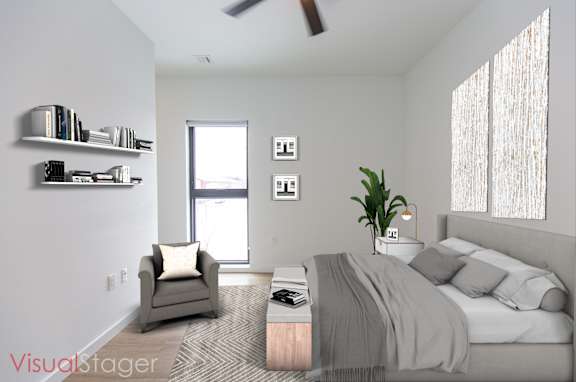 Bedroom with a comfortable bed at Cannery Flats, Montana, 59715