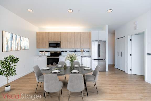 Spacious Kitchen with Dining table at Cannery Flats, Bozeman, MT, 59715