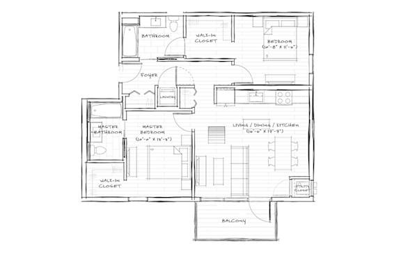 B 943 Floorplan at Cannery Flats, Bozeman, MT