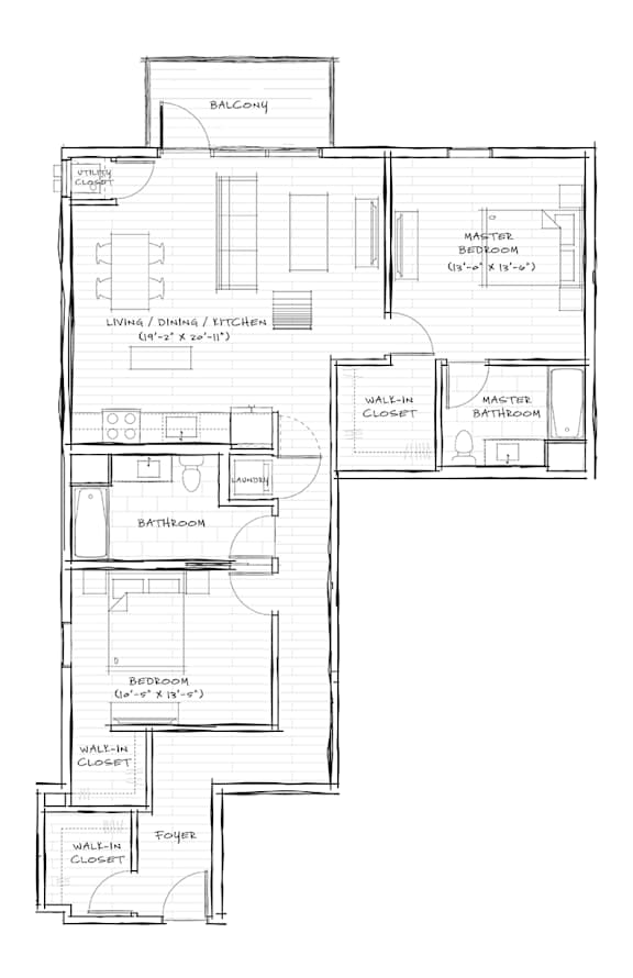 Penthouse - 412 Floorplan at Cannery Flats, Montana