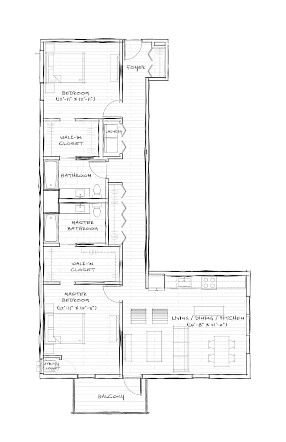 Penthouse - 411 Floorplan at Cannery Flats, Bozeman, Montana