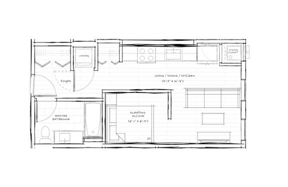 Studio A Floorplan at Cannery Flats, Bozeman, 59715