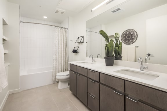 a bathroom with a sink and a toilet and a shower
