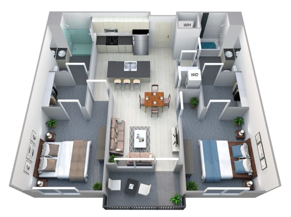 2 bed 2 bath C at Cycle Apartments, Fort Collins, CO, 80525