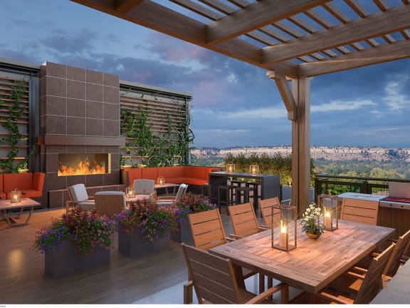 outdoor rooftop terrace at avenue c apartments billings mt