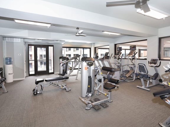 Work out area fitness center at avenue c apartments in billings montana