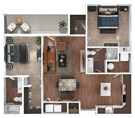 2 bed 2 bath at The Expo Apartments, Billings, MT, 59106