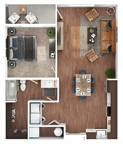 1 bed 1 bath Aat The Expo Apartments, Montana, 59106