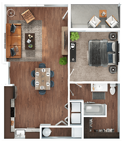 1 bed 1 bath at The Expo Apartments, Montana