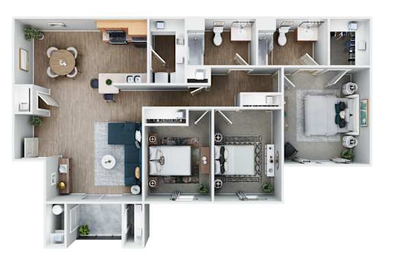 Floor Plan  Unit American at Eagles Landing, Ammon, ID, 83406