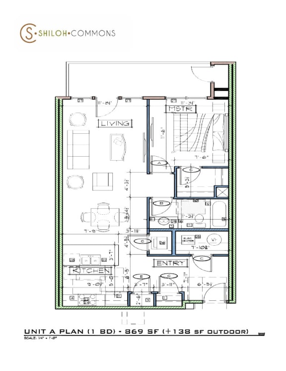 a floor plan of a home at Shiloh Commons, Billings, MT