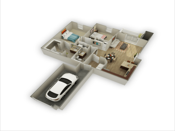 2 Bed 2 Bath Floor Plan at Alloy at Geneva, Vineyard, UT, 84058