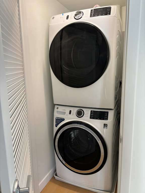 Stacked Washer Dryer at 605 Concord at Fresh Pond, Cambridge, MA, 02138